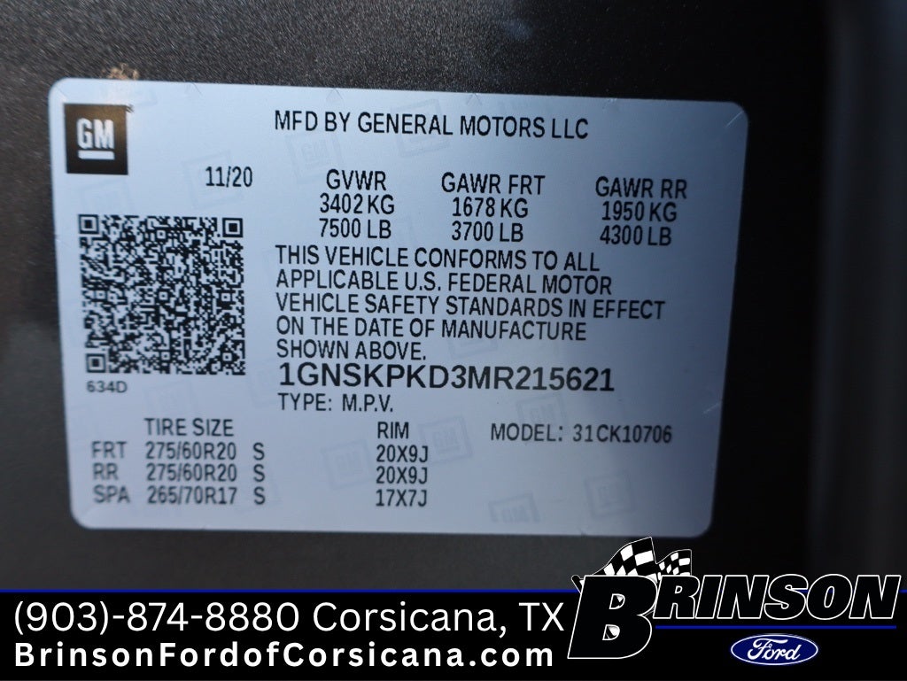 2021 Chevrolet Tahoe Z71