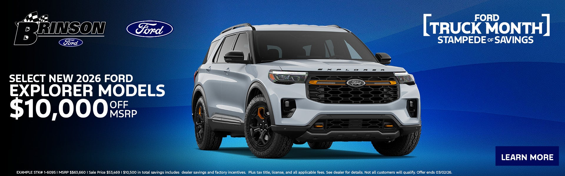 Select New 2026 Ford Explorer models