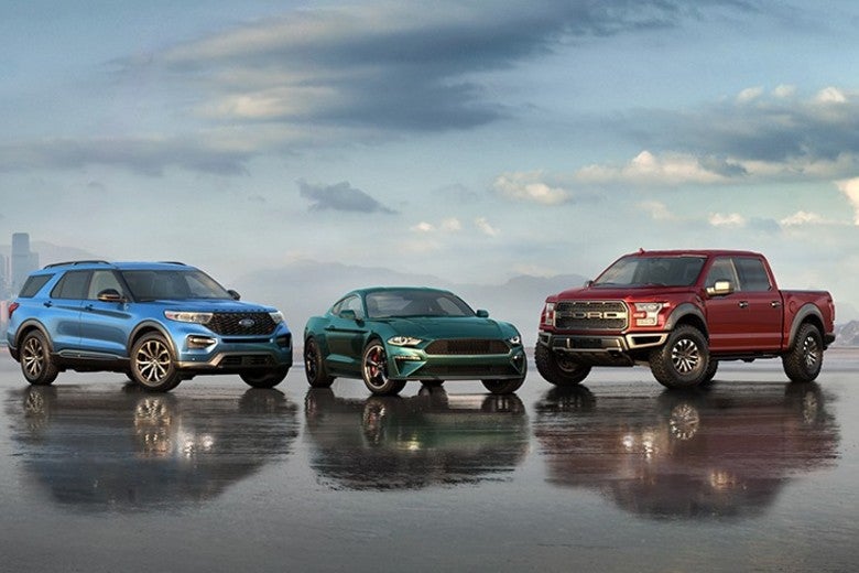 Ford Mustang, Explorer, F-150