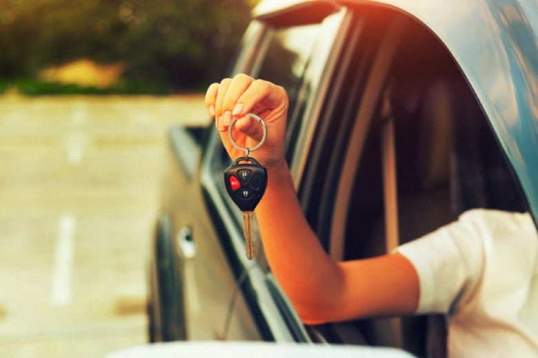 keys hanging out the window